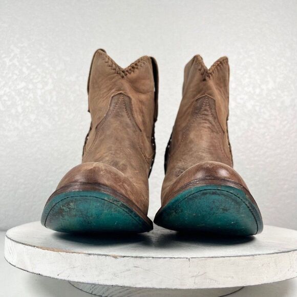 Women's Tan Ankle Boots - Picture 5 of 11